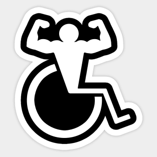 WHeelchair Bodybuilder Logo Sticker